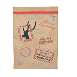 Christmas Santa Hessian Mail Post Sack Red Felt Xmas Stocking Gifts Filler Bags