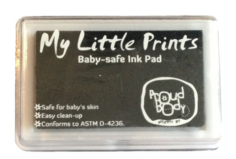 DIY Reusable BABY PRINT INK PAD Footprint Handprint Kit - BLACK - BabyPrints