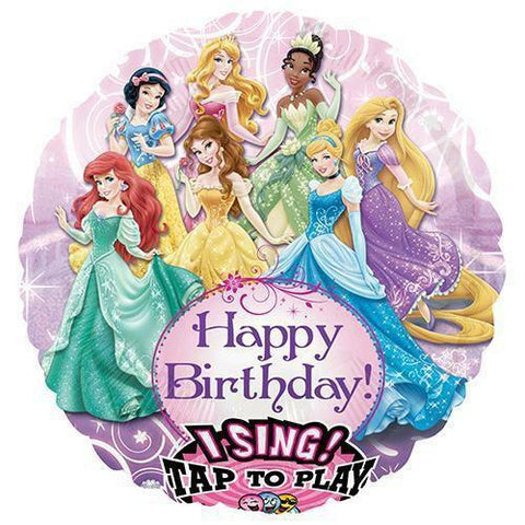 28" Princess Birthday Sing-A-Tune Foil Mylar Balloon