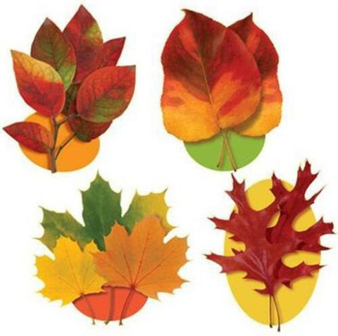 Autumn Leaf Cutouts 4 Pack Fall Thanksgiving Party Decorations