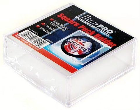 2 SQUARE HOCKEY PUCK ULTRA CLEAR DISPLAY CASE HOLDER