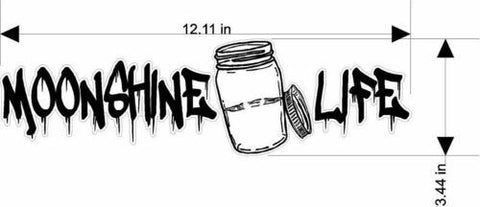 Moonshine Life White Lightning Sticker