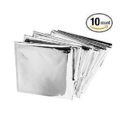 Emergency Mylar Thermal Blankets (Pack of 10) Large