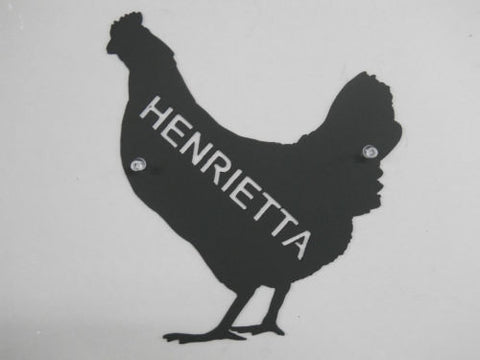 CHICKEN COOP METAL SIGN NAME OF YOUR FAVORITE HEN OR ALL HENS ANY NAME CHANGE