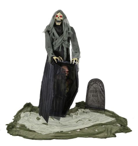 Life Size ANIMATED GRAVEYARD SNATCHING REAPER HALLOWEEN PROP Haunted House