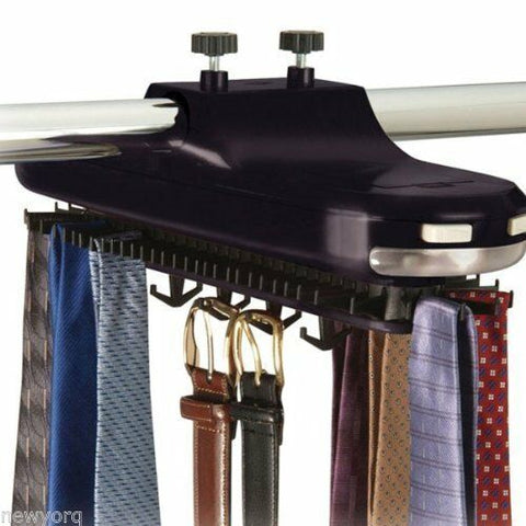 Tie Belt Necktie rotates 64 pic Hanger hang Organizer Closet Mounted Rack Holder