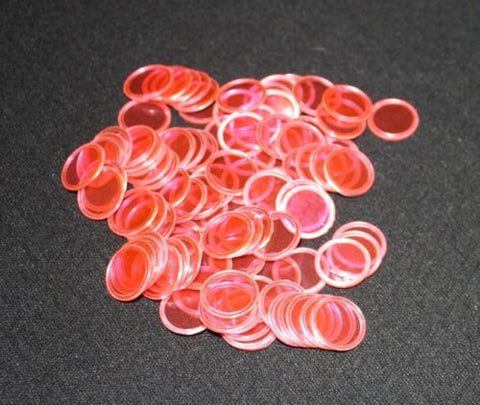 Use on BINGO PAPER Cards sheets 100 Pink Chips