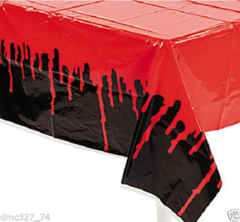 1 HALLOWEEN Zombie Party Decoration Prop Plastic Blood BLOODY DRIPS Table Cover