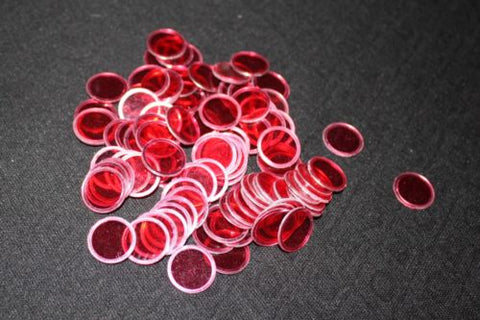 Use on BINGO PAPER Cards sheets 100 Red Chips