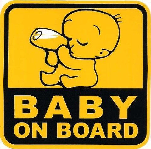 BABY ON BOARD BABY DECAL BUMPER STICKER VINYL CAR WINDOW 5" x 5"