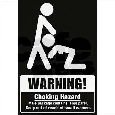 Funny Warning Choking Hazard Decal Bumper Sticker