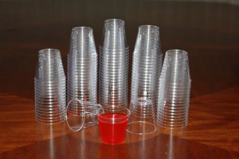 100 Shot Glasses Hard Plastic 1Oz Mini Wine Glass Party Cups