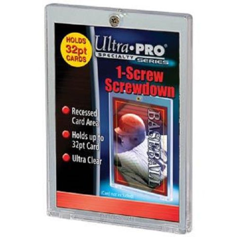 Ultra Pro 1 Screw Screwdown Recessed 32pt Sports Card Holder No PVC