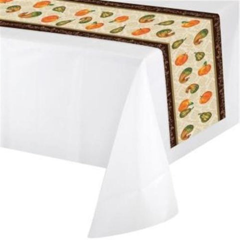 Harvest Icons Non-Woven Fabric Table Runner Fall Autumn Halloween Thanksgiving