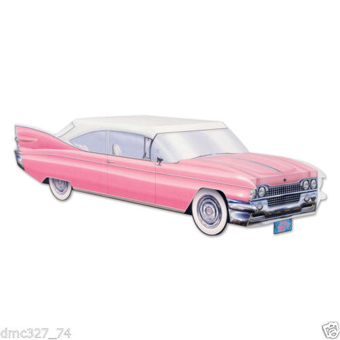 50s Grease Sock Hop Party Decoration PINK Cruisin Car Cadillac CENTERPIECE