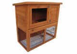 New Deluxe Portable wood Guinea Pig Ferret Hutch Pet House Coop Wood Cage Suite