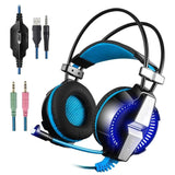 Gaming Headset Surround Stereo Headband Headphone USB 3.5mm LED with Mic for PC