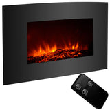 33"x22" Large 1500W Electric Fireplace Wall Mount Heater with Remote Adjustable