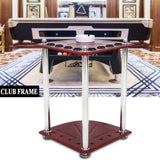 Stainless Steel Cue Rack - 8 Pool Billiard Stick & Ball Floor Stand W/ Ashtray