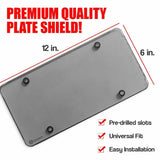 Zone Tech 2x Smoked Flat License Plate Cover Shield Tinted Plastic Tag Protector