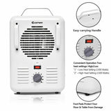 Electric Portable Utility Space Heater Thermostat Room 1500W Air Heating