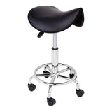 Adjustable Salon Stool Hydraulic Saddle Rolling Chair Tattoo Facial Massage Spa