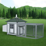 77'' Large Chicken Coop Hen Cage Wooden House backyard  Patio w/ Nestbox Run