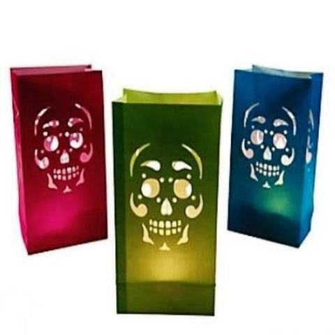 Halloween Decoration Party Day Of The Dead Luminary Bags 12Ct New