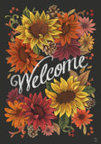 Fall Flowers Welcome Garden Flag Autumn Sunflowers Briarwood Lane 12.5" x 18"