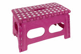 Home Basics NEW Bright Wide Large Folding Step Stool with Non-Slip Dots