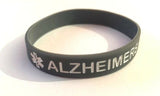 1 x Alzheimer's Disease Medical Alert Silicone Wrist Band Bracelet UK SELLER