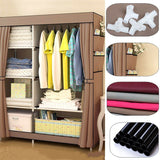 Simple Closet Big Space Storage Rack Cloth Wardrobe Dustproof Cloth Cabinet