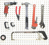 Plastic 74 pc KIT 25 J & L Hooks 20 Tool holders 4 Bins PEGBOARD NOT INCLUDED