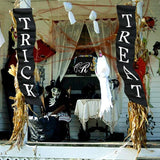 Trick or Treat Halloween Banner, Halloween Decor (72in x 14in) Indoor Outdoor