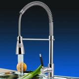 Kitchen Sink Chrome Single Handle Mixer Tap Swivel Pull Out Spray Faucet Spout