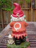 gross scary Zombie EVIL Gnome goth skull Halloween prop yard Statue decor gag