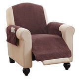 Faux Chenille Recliner Chair Cover & Pockets