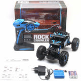 4WD RC Monster Truck Off-Road Vehicle 2.4G Remote Control Buggy Crawler Car Blue