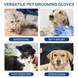 Pet Hair Brush Silicone Comb Dog Cat Grooming Massage Soft Bath Shedding Glove