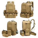 55L Outdoor Military Molle Tactical Backpack Rucksack Camping Bag