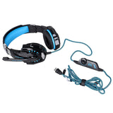 Gaming Headset Surround Stereo Headband Headphone USB 3.5mm LED with Mic for PC