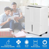 Home Portable 50 Pint Humidity Control Up To 3000 Sq.Ft. Dehumidifier