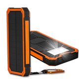 Waterproof 300000mAh Dual USB Portable Solar Charger Solar Power Bank For Phone