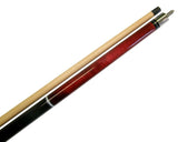 58" - 2 Pce Break Pool Cue - Billiard Stick Hardwood Canadian Maple 23 Ounce Red