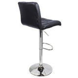 Set Of 2 PCS Adjustable Bar Stools PU Leather Barstools Swivel Pub Chairs