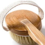 Natural Bristle Wooden Bath Shower Body Back Dry Skin Brush Spa Scrubber US