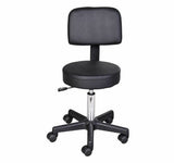 Rolling Hydraulic Doctor Dentist Tattoo Faux Leather Stool With Back Massage Spa