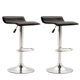 Set of 2 Counter Leather Bar Stools Adjustable Swivel Pub Chair In Multi Colors