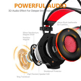 Gaming Headset Surround Stereo Headband Headphone USB 3.5mm LED with Mic for PC