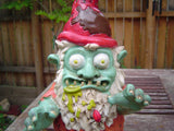 gross scary Zombie EVIL Gnome goth skull Halloween prop yard Statue decor gag